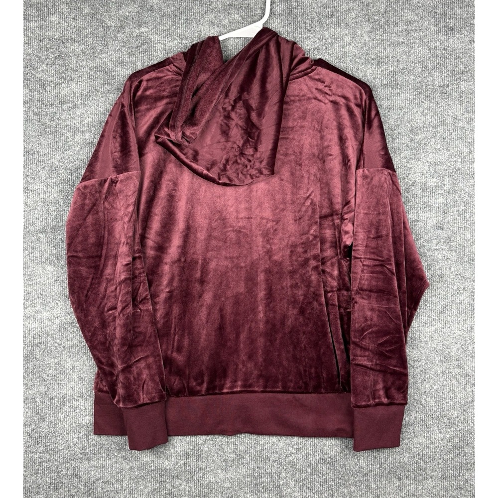 Felina Women's L Velour Hoodie Jogger Set Burgundy New No Tags Tried On - Picture 8 of 13